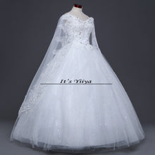Load image into Gallery viewer, Free Shipping 2017 Short Sleeves Red White Lace Bling Wedding Dresses Plus size Sequins Princess Bride Frocks Gowns XXN175
