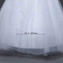 Load image into Gallery viewer, Free Shipping 2017 Short Sleeves Red White Lace Bling Wedding Dresses Plus size Sequins Princess Bride Frocks Gowns XXN175
