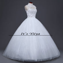 Load image into Gallery viewer, Free Shipping Cheap White Sexy Wedding Frocks Princess High Collar Sexy Wedding Dress Bride Vestidos De Novia Ball Gowns H60
