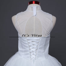 Load image into Gallery viewer, Free Shipping Cheap White Sexy Wedding Frocks Princess High Collar Sexy Wedding Dress Bride Vestidos De Novia Ball Gowns H60

