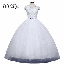 Load image into Gallery viewer, Free shipping Vestidos De Novia Elegant Bridal White wedding dress Full length ball gowns Princess Cheap Wedding Frocks HS220
