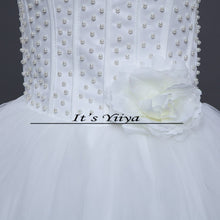 Load image into Gallery viewer, HOT Free shipping sexy wedding dress 2014 plus size princess wedding dresses pearl wedding gowns cheap Vestidos De Novia HS062

