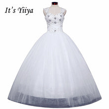 Load image into Gallery viewer, Free Shipping Wedding Dress 2016 White Princess Wedding Frock Sequins Handmake Lace up Vestidos De Novia for Bride Ball Gown H62
