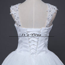 Load image into Gallery viewer, Free Shipping Wedding Dress 2016 White Princess Wedding Frock Sequins Handmake Lace up Vestidos De Novia for Bride Ball Gown H62
