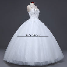 Load image into Gallery viewer, Free shipping 2016 High Quality White or Red Wedding Dress Sexy Princess Sequins Vestidos De Novia Frocks Ball gowns HS592
