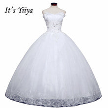 Load image into Gallery viewer, Free shipping New 2017 Summer Ruffles Bling Strapless Wedding Dresses Plus size Princess Bride Gowns Vestidos De Novia HS255
