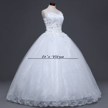 Load image into Gallery viewer, Free shipping New 2017 Summer Ruffles Bling Strapless Wedding Dresses Plus size Princess Bride Gowns Vestidos De Novia HS255
