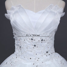 Load image into Gallery viewer, Free shipping New 2017 Summer Ruffles Bling Strapless Wedding Dresses Plus size Princess Bride Gowns Vestidos De Novia HS255
