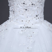 Load image into Gallery viewer, Free shipping New 2017 Summer Ruffles Bling Strapless Wedding Dresses Plus size Princess Bride Gowns Vestidos De Novia HS255

