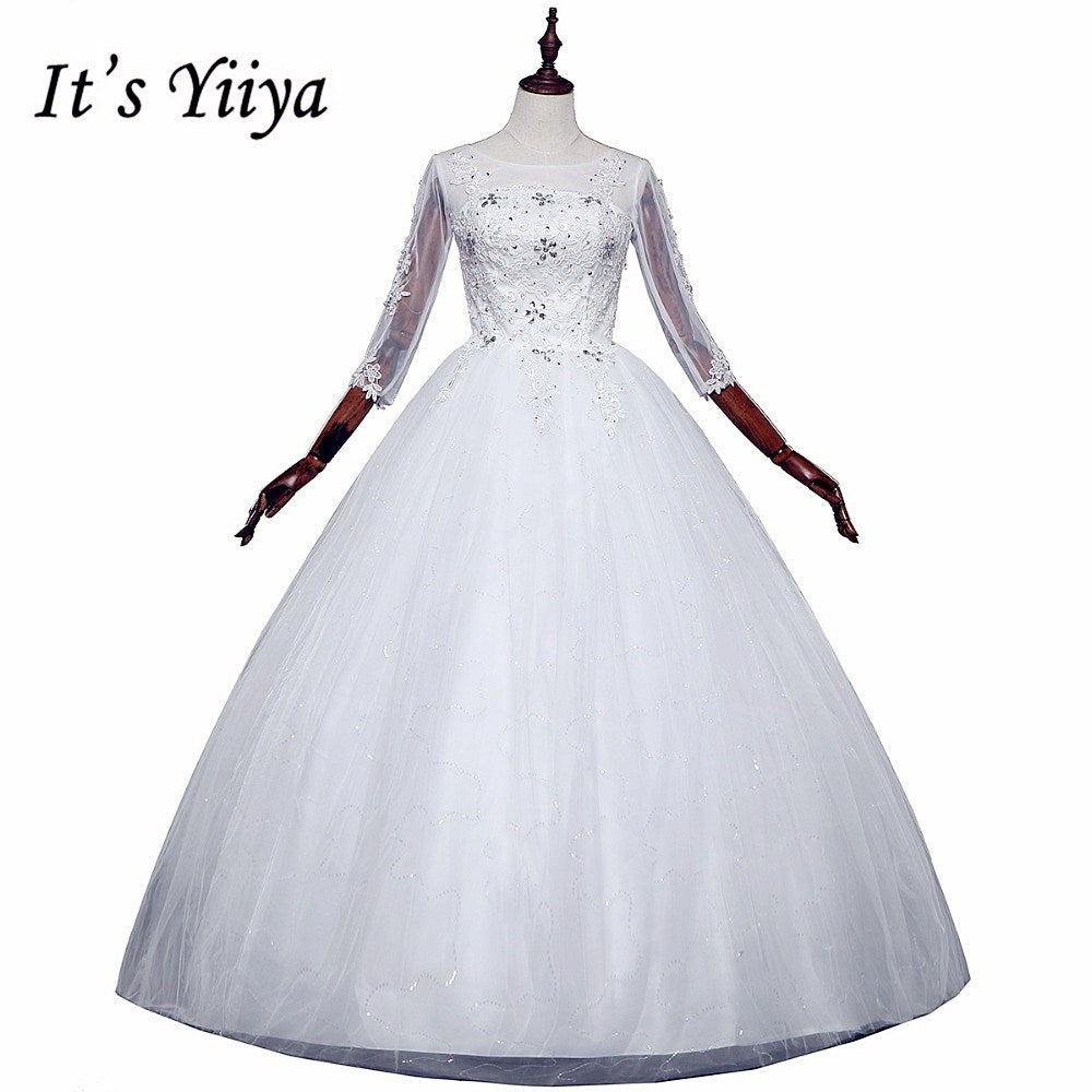 Free shipping New 2017 Summer Full Sleeves Pregnancy Wedding Dresses Plus size Princess Bride Gowns Vestidos De Novia HS256