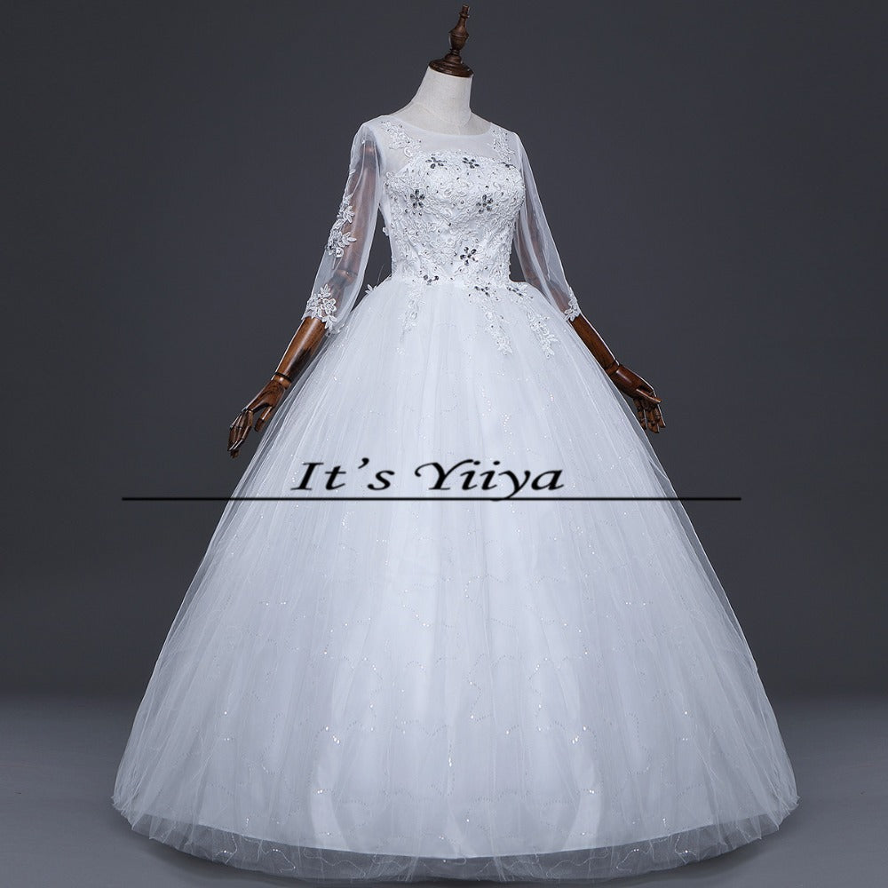 Free shipping New 2017 Summer Full Sleeves Pregnancy Wedding Dresses Plus size Princess Bride Gowns Vestidos De Novia HS256