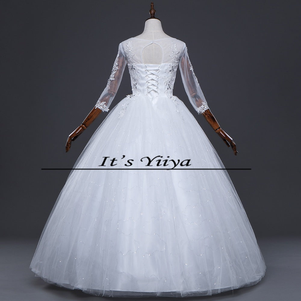 Free shipping New 2017 Summer Full Sleeves Pregnancy Wedding Dresses Plus size Princess Bride Gowns Vestidos De Novia HS256