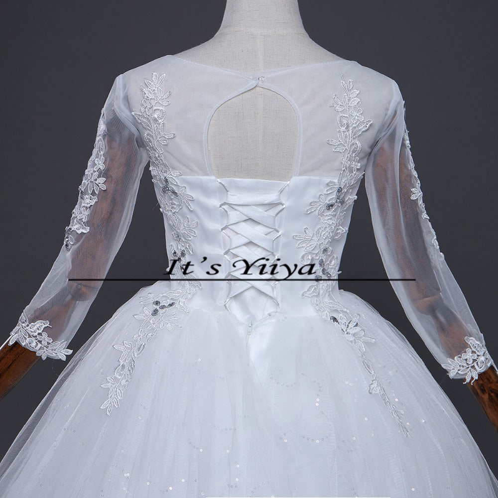Free shipping New 2017 Summer Full Sleeves Pregnancy Wedding Dresses Plus size Princess Bride Gowns Vestidos De Novia HS256