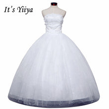 Load image into Gallery viewer, Free shipping New 2017 Summer Flowers Strapless Wedding Dresses Plus size Princess Bride Gowns Vestidos De Novia HS254

