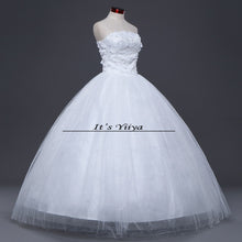 Load image into Gallery viewer, Free shipping New 2017 Summer Flowers Strapless Wedding Dresses Plus size Princess Bride Gowns Vestidos De Novia HS254
