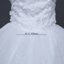 Load image into Gallery viewer, Free shipping New 2017 Summer Flowers Strapless Wedding Dresses Plus size Princess Bride Gowns Vestidos De Novia HS254
