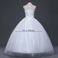 Load image into Gallery viewer, Free shipping New 2017 Summer Flowers Strapless Wedding Dresses Plus size Princess Bride Gowns Vestidos De Novia HS254
