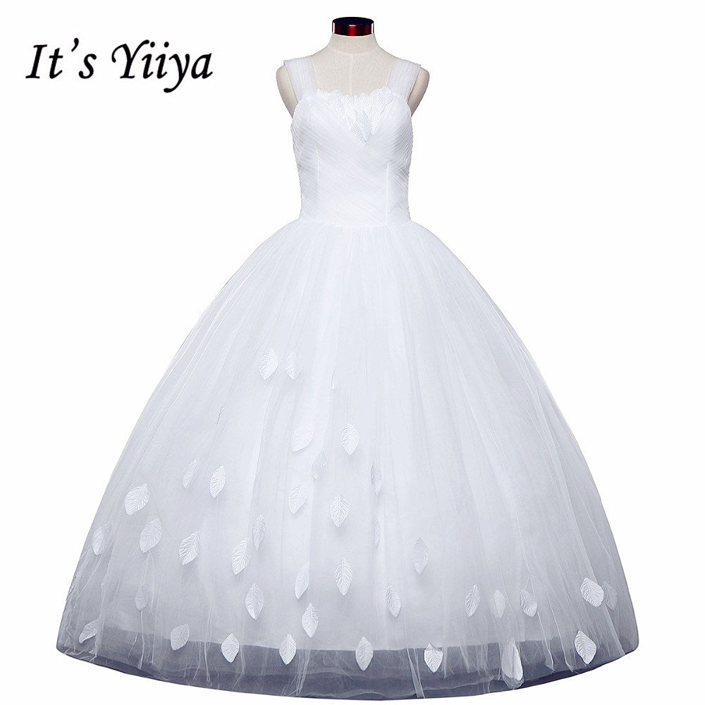 Free shipping New 2017 Summer Strapless Tulle Simple Wedding Dresses Plus size Princess Bride Frocks Vestidos De Novia HS250