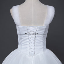 Load image into Gallery viewer, Free shipping New 2017 Summer Strapless Tulle Simple Wedding Dresses Plus size Princess Bride Frocks Vestidos De Novia HS250
