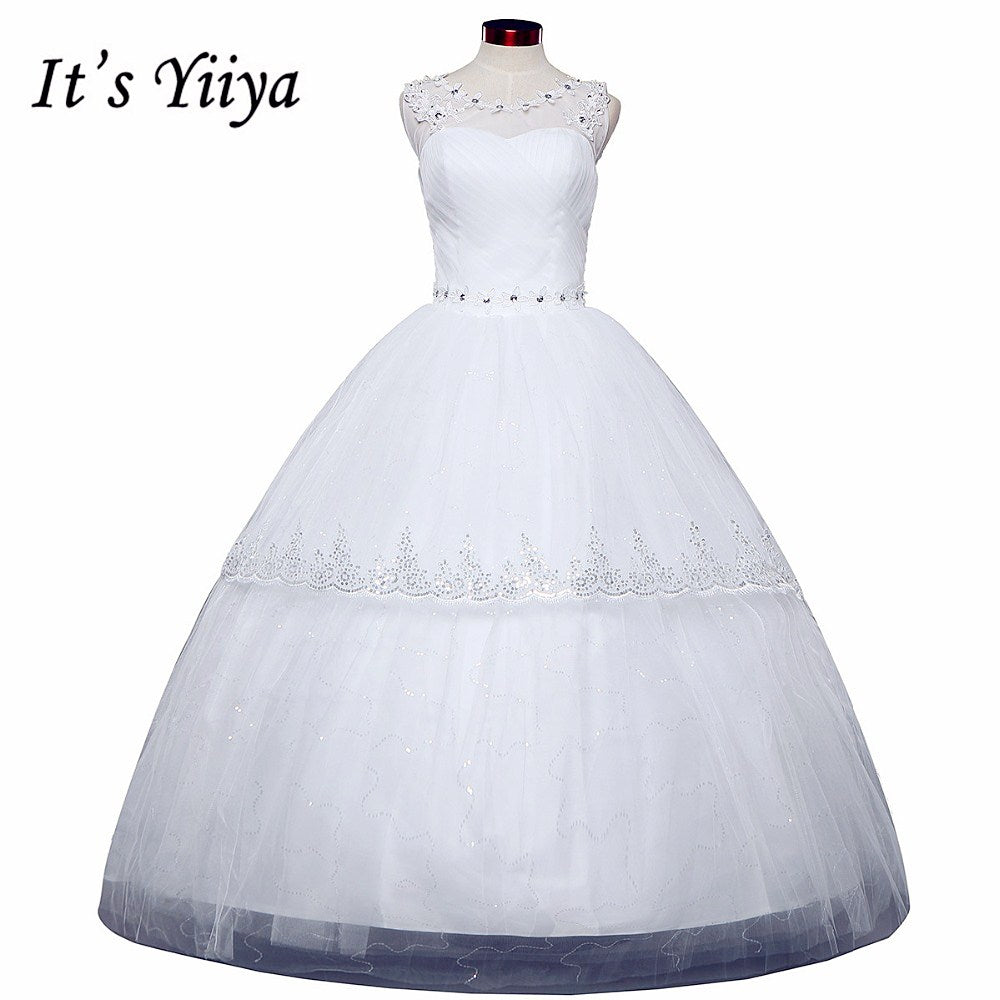 Free shipping wedding dresses 2015 white plus size lace up cheap China wedding gowns white bridal dress Vestidos De Novia HS157