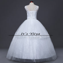 Load image into Gallery viewer, Free shipping wedding dresses 2015 white plus size lace up cheap China wedding gowns white bridal dress Vestidos De Novia HS157
