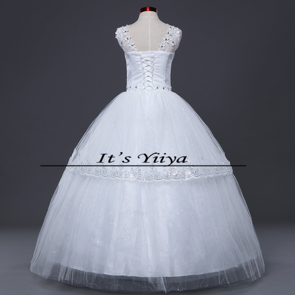 Free shipping wedding dresses 2015 white plus size lace up cheap China wedding gowns white bridal dress Vestidos De Novia HS157