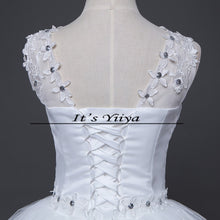 Load image into Gallery viewer, Free shipping wedding dresses 2015 white plus size lace up cheap China wedding gowns white bridal dress Vestidos De Novia HS157
