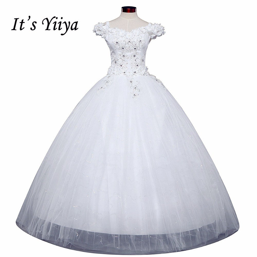 Free shipping New 2016 Wedding Dresses Sexy Lace White Wedding Ball Gowns Wedding Frocks Wedding Dress Vestidos De Novia H82