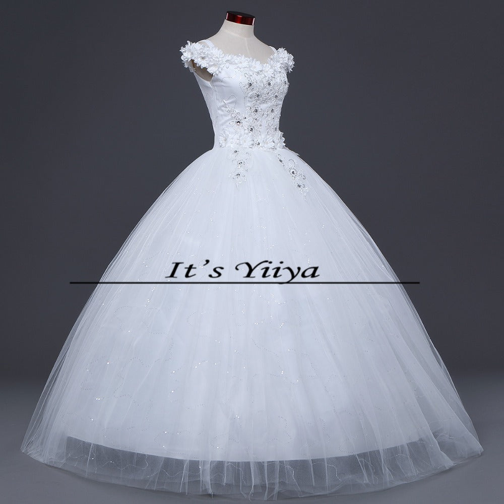 Free shipping New 2016 Wedding Dresses Sexy Lace White Wedding Ball Gowns Wedding Frocks Wedding Dress Vestidos De Novia H82