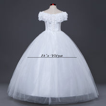 Load image into Gallery viewer, Free shipping 2015 new fashionable lace up cheap Vestidos De Novia white princess wedding dresses remantic wedding gown Y306
