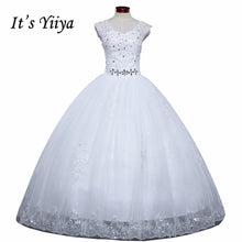 Load image into Gallery viewer, Free shipping White Wedding Ball Gown V-Neck Lace up Sleeveless Cheap Princess Wedding Frock Bride Dress Vestidos De Novia HS243
