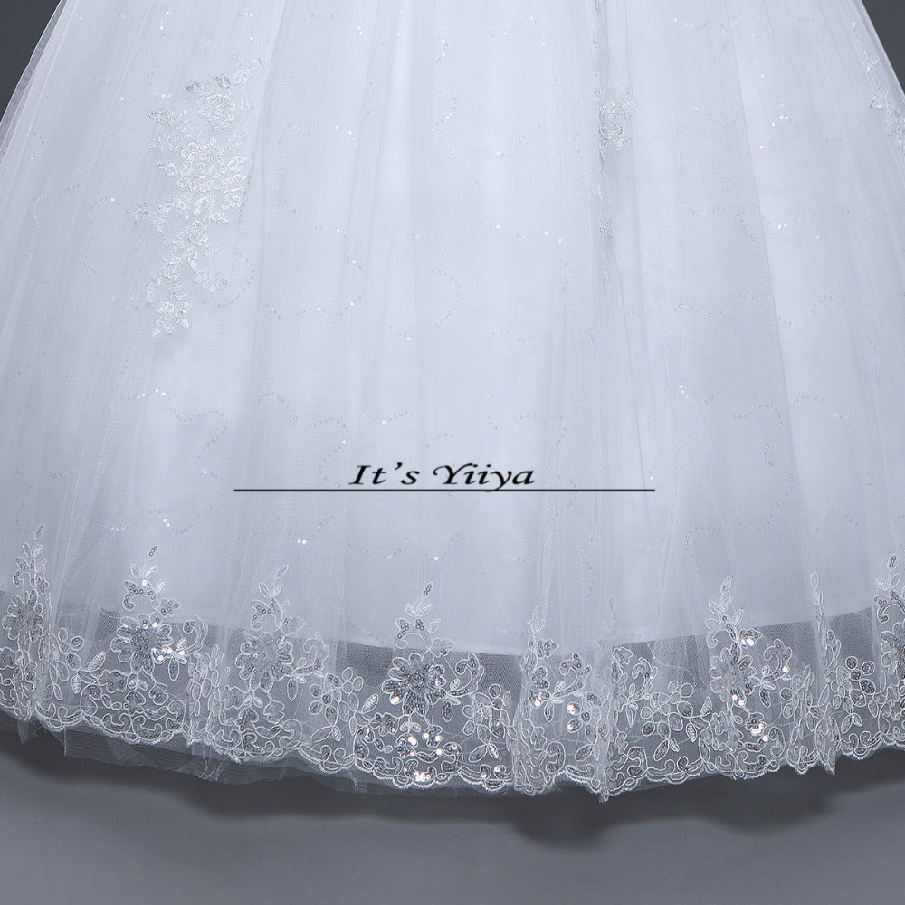 Free shipping White Wedding Ball Gown V-Neck Lace up Sleeveless Cheap Princess Wedding Frock Bride Dress Vestidos De Novia HS243