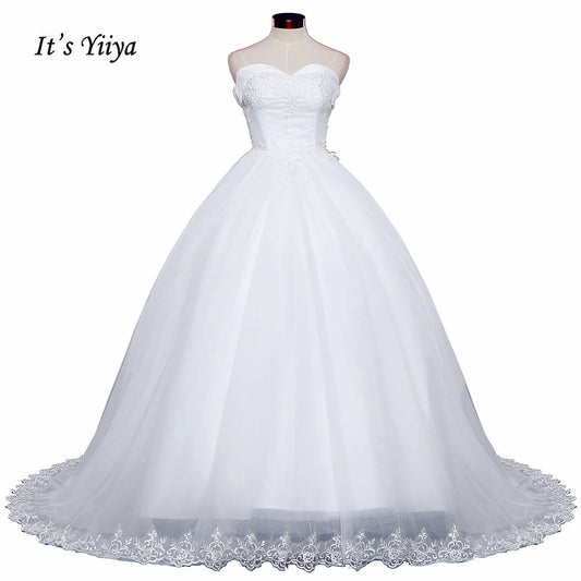 2017 Free shipping New Arrival Sleeveless Wedding Dresses Long Train Gowns Frocks dress Strapless Vestidos De Novia IY018