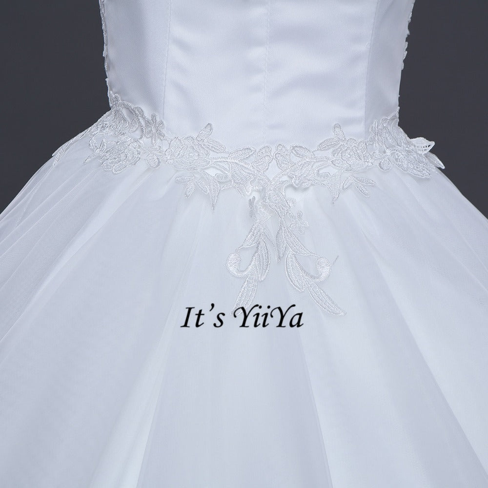 2017 Free shipping New Arrival Sleeveless Wedding Dresses Long Train Gowns Frocks dress Strapless Vestidos De Novia IY018