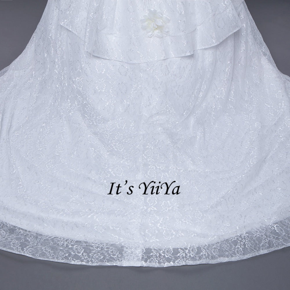 Free Shipping Long train Wedding dresses Boat Neck Vestidos De Novia Off white dress Bridal Ball gowns Sleeveless Frocks IY034