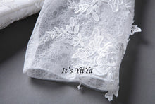 Load image into Gallery viewer, Free shipping Korean Style Train dresses off White Wedding dress Full sleeve high-neck Vestidos De Novia Classic Frock IY003
