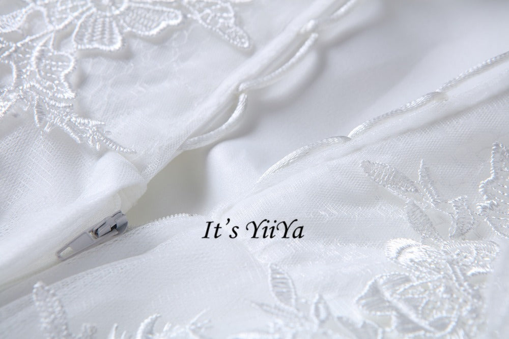 Free shipping Korean Style Train dresses off White Wedding dress Full sleeve high-neck Vestidos De Novia Classic Frock IY003