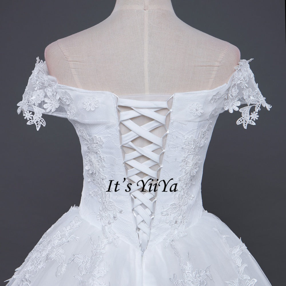 Free Shipping Wedding dresses Sweetheart Vestidos De Novia Off white dress Bridal Ball gowns Long train Sleeveless Frock IY037