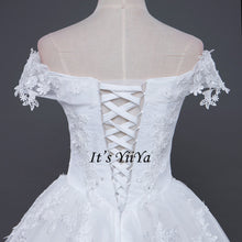 Load image into Gallery viewer, Free Shipping Wedding dresses Sweetheart Vestidos De Novia Off white dress Bridal Ball gowns Long train Sleeveless Frock IY037
