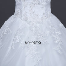Load image into Gallery viewer, Free Shipping Wedding dresses Sweetheart Vestidos De Novia Off white dress Bridal Ball gowns Long train Sleeveless Frock IY037
