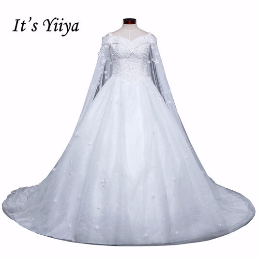 DHL Free Shipping New Train White Vestidos De Novia Design Bride Wedding dresses Boat Neck Quality Wedding Dress IY040