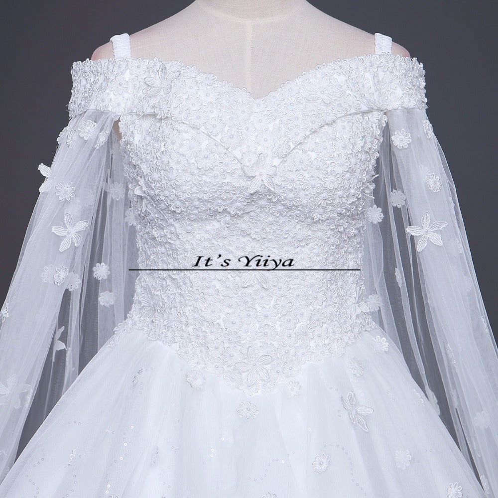 DHL Free Shipping New Train White Vestidos De Novia Design Bride Wedding dresses Boat Neck Quality Wedding Dress IY040