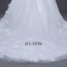 Load image into Gallery viewer, Free shipping New Arrival Strapless Sleeveless Wedding Dresses Long Train Gowns Appliques Frocks dress Vestidos De Novia IY010
