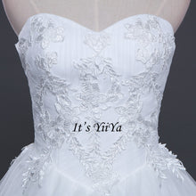 Load image into Gallery viewer, Free shipping New Arrival Strapless Sleeveless Wedding Dresses Long Train Gowns Appliques Frocks dress Vestidos De Novia IY010
