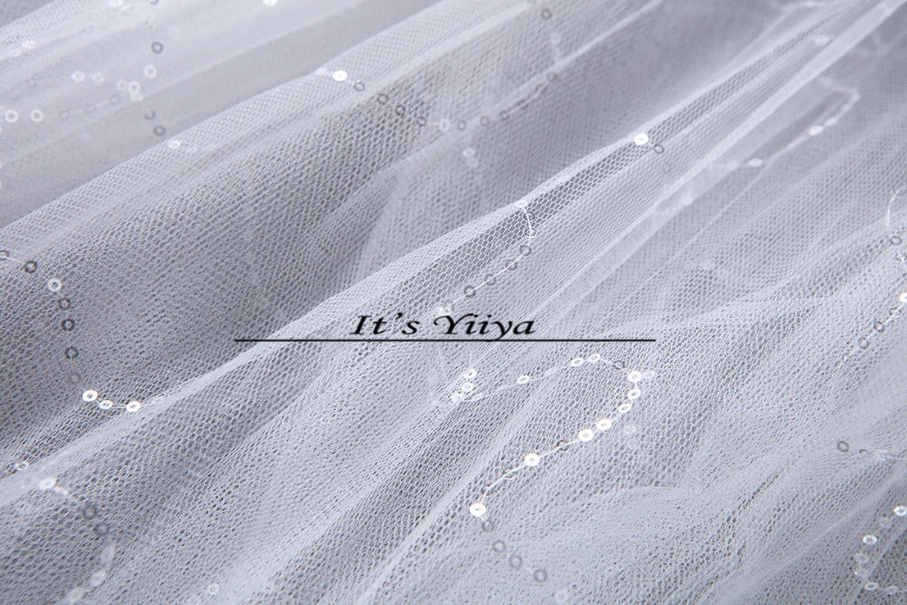 Free shipping YiiYa 2016 new Bridal White wedding dress Wedding gowns Trailing Romantic Flowers Train Vestidos De Novia HS222