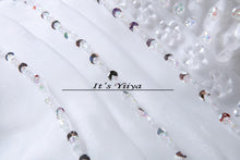 Load image into Gallery viewer, DHL Free Shipping New Train White Vestidos De Novia Design Bride Wedding frocks Strapless Flowers Bridal Wedding dresses TH52
