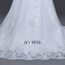 Load image into Gallery viewer, Free Shipping Short Sleeve Wedding dresses Mermaid Vestidos De Novia Off white dress Bridal Ball gowns Long train Frocks HS705
