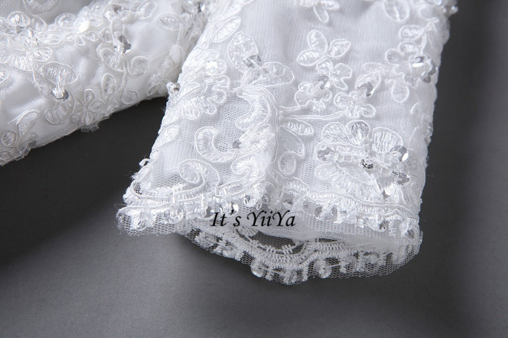 Free Shipping Short Sleeve Wedding dresses Mermaid Vestidos De Novia Off white dress Bridal Ball gowns Long train Frocks HS705
