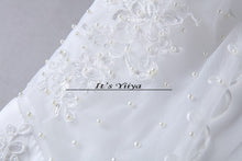 Load image into Gallery viewer, Free shipping 2016 new quality white Boat Neck Mermaid Trailing Vestidos De Novia Train Wedding Gowns Lace up Bride Frocks D95

