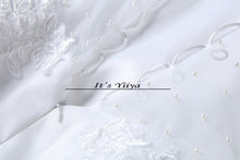 Load image into Gallery viewer, Free shipping 2016 new quality white Boat Neck Mermaid Trailing Vestidos De Novia Train Wedding Gowns Lace up Bride Frocks D95
